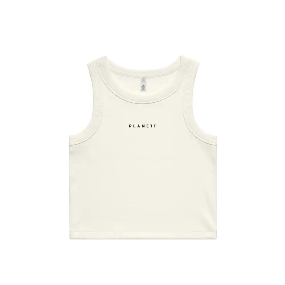 Cream-colored tank top.