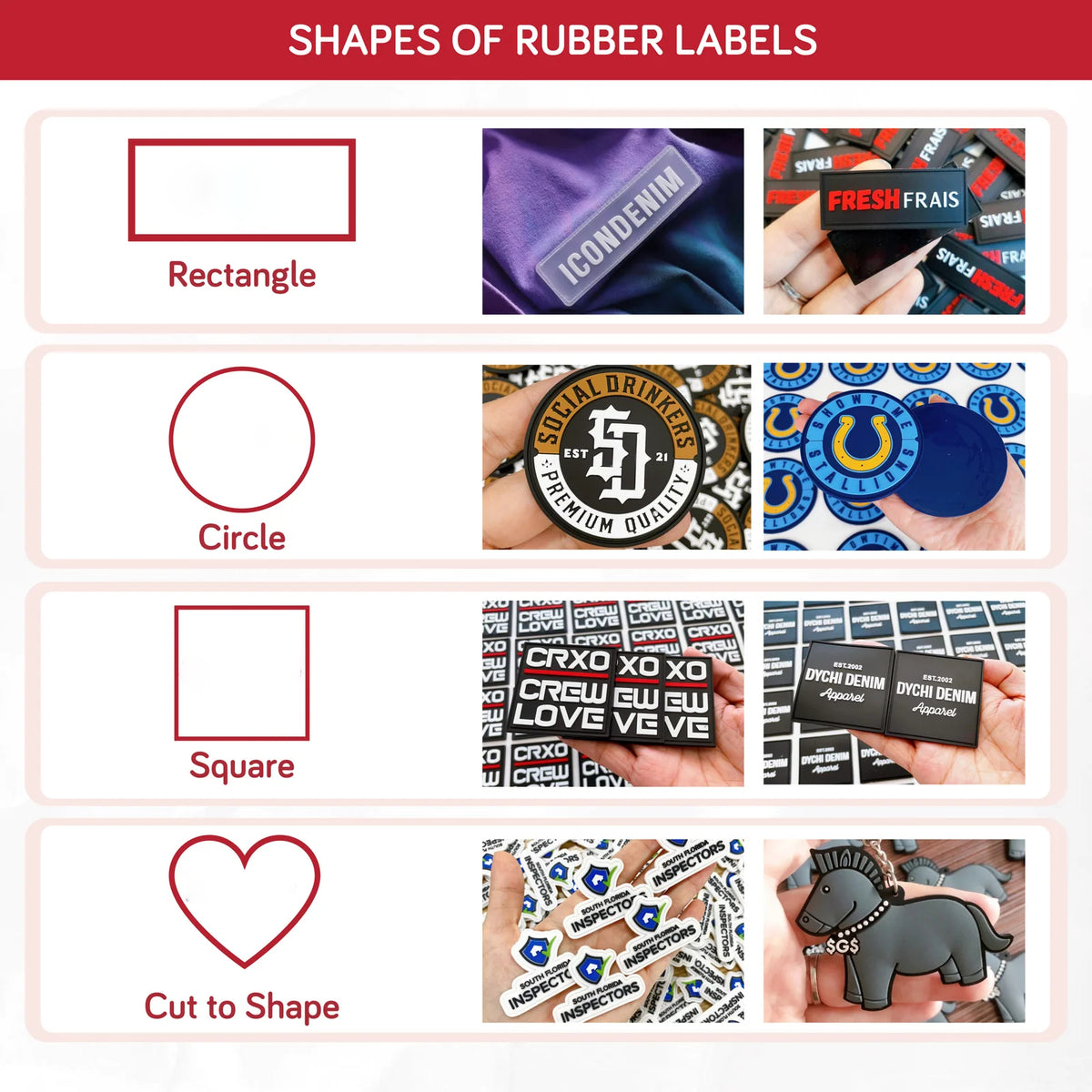 Transfer Rubber Labels