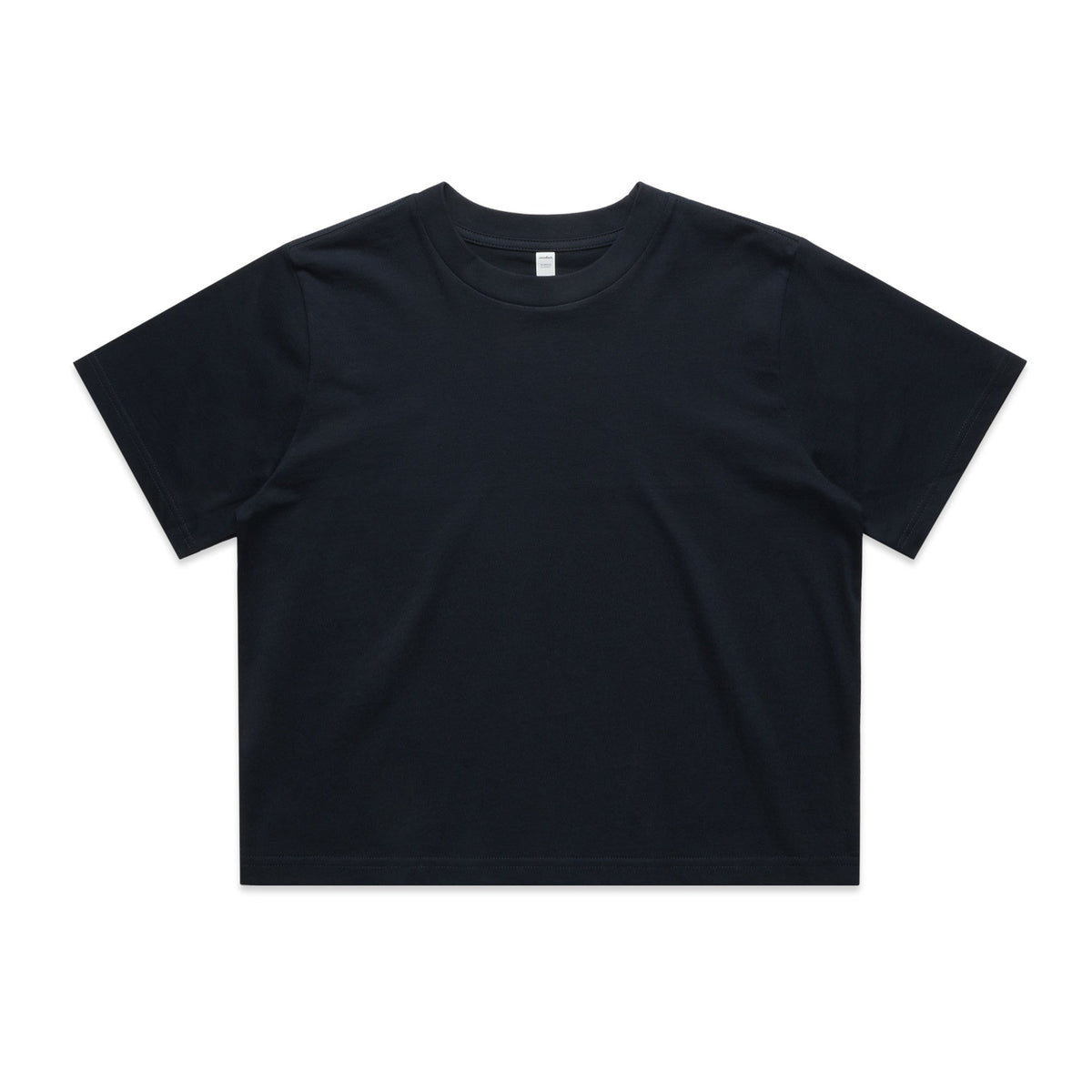 Women’s classic cropped tee black short-sleeved crew neck perfect for comfortable workwear and casual uniforms