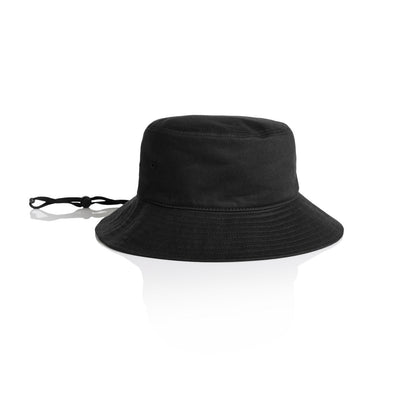 Wide Brim Bucket Hat 1172 - Black