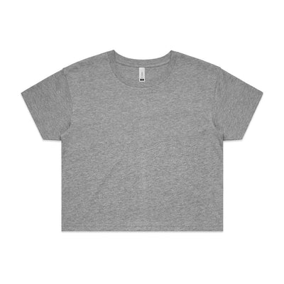 Wo's Crop Tee 4062 - Grey Marle