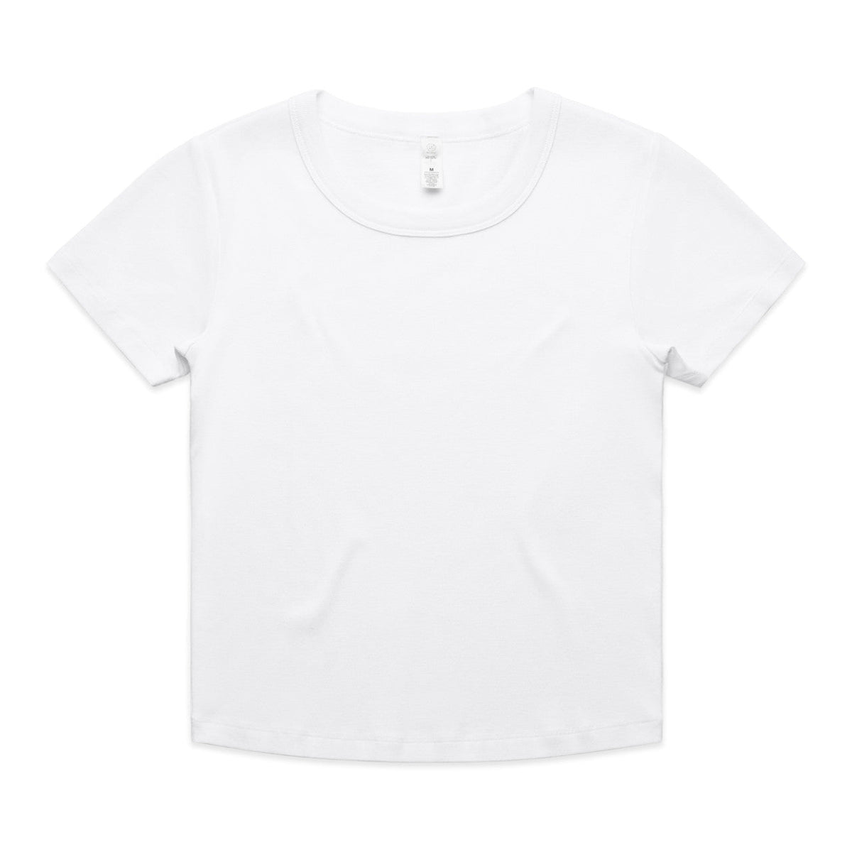 Wo's Organic Rib Baby Tee 4074 - White