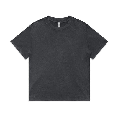 Wo's Stone Wash Heavy Tee 4085 - Black Stone