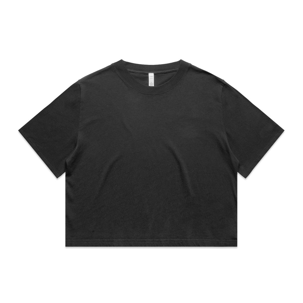 Wo's Heavy Faded Crop Tee 4089 - Faded Black