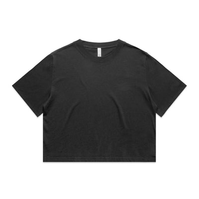 Wo's Heavy Faded Crop Tee 4089 - Faded Black
