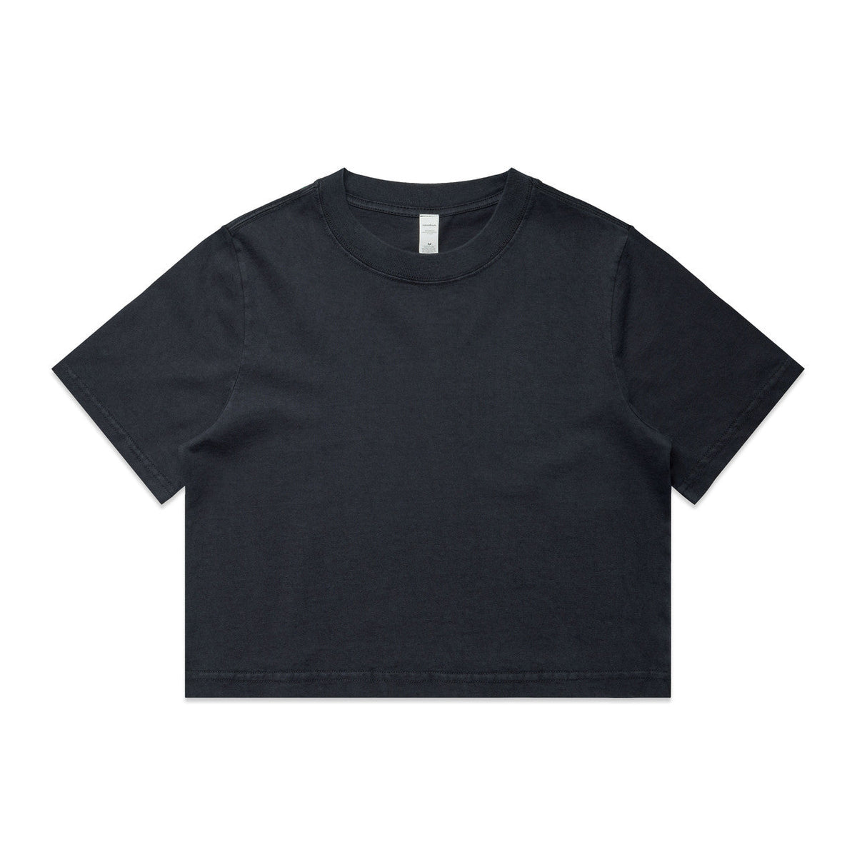 Wo's Heavy Faded Crop Tee 4089 - Faded Ink Blue