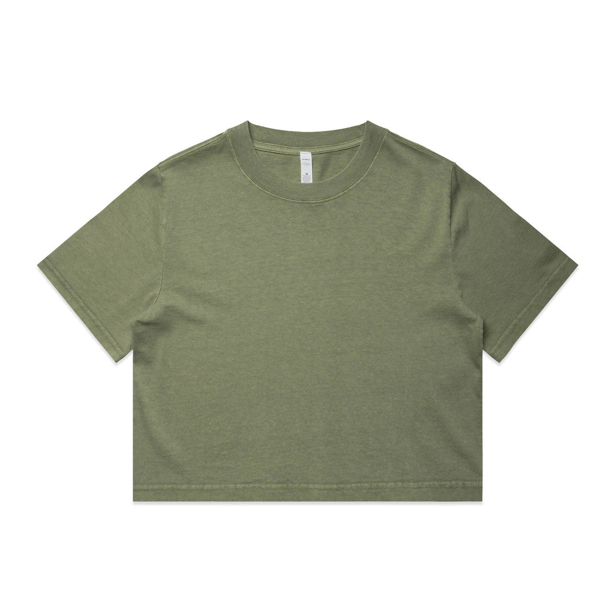 Wo's Heavy Faded Crop Tee 4089 - Faded Olive