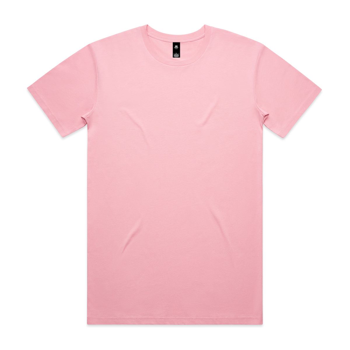 A soft pink cotton planett staple tee with crew neck and short sleeves perfect for work uniforms and workwear
