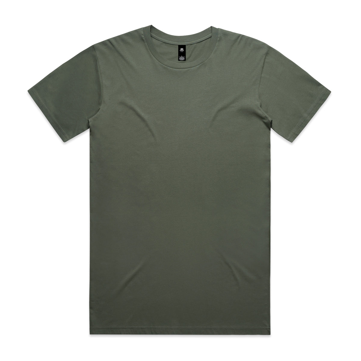 Olive green short-sleeved crew neck planett staple tee perfect for comfortable workwear and casual uniforms