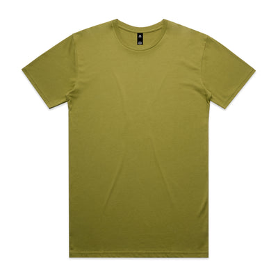 Olive green short-sleeved crew neck planett staple tee perfect for comfortable work uniforms and casual workwear