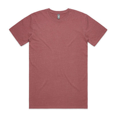 Dusty rose crew neck t-shirt with short sleeves and a relaxed fit, made of soft cotton.