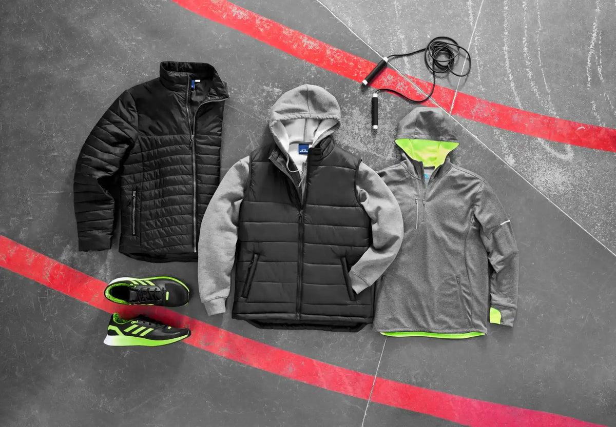 Athletic apparel and accessories.