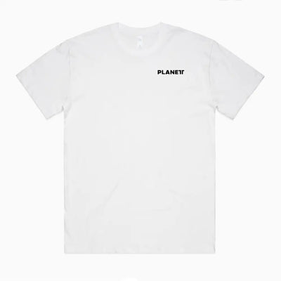 White t-shirt.