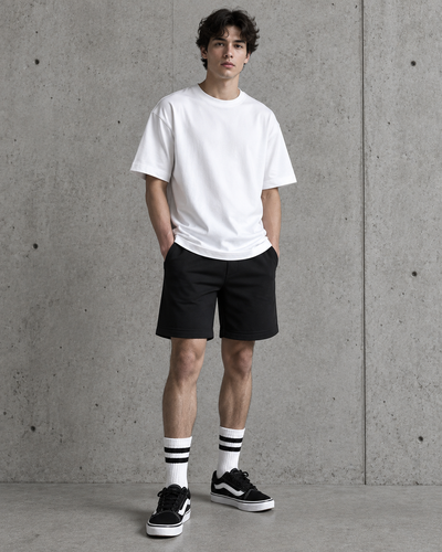 Kids Relax Track Shorts 3042 on a model