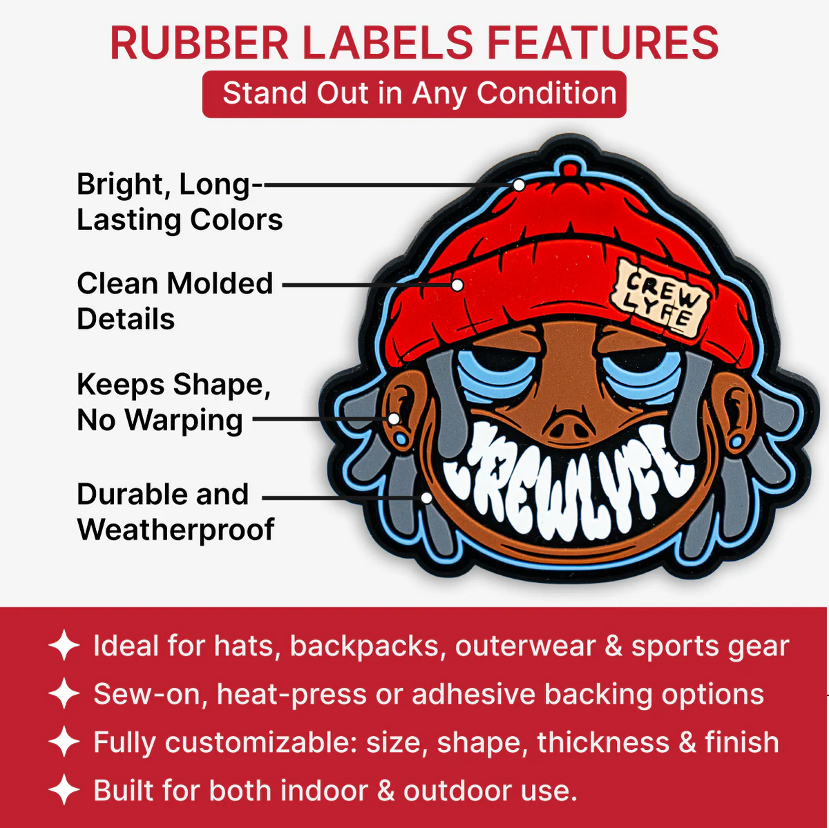 Transfer Rubber Labels