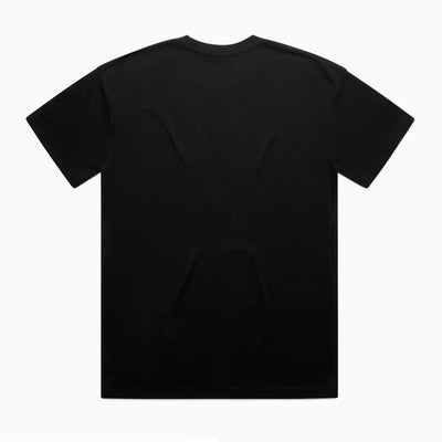 Black short-sleeved truck oversize tee with crew neck perfect for comfy workwear and casual uniforms